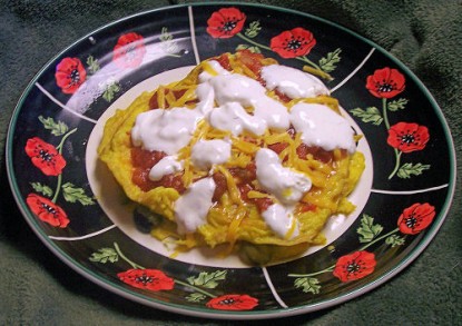 Anna's Mexican Stacked Omelet